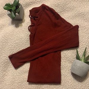 Hollister Red V-Neck